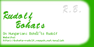 rudolf bohats business card